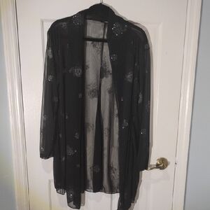 Elegant Black Sheer Women's Jacket